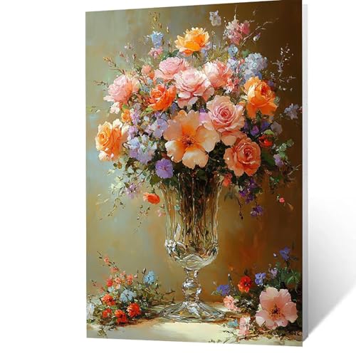 Malen Nach Zahlen Erwachsene 80x60 CM, Malen Nach Zahlen Kinder Vase, DIY Basteln Erwachsene Leinwand Bilder Blume, Paint by Numbers for Adults, Wanddeko Wohnzimmer Geschenke für Frauen YH2F-0800 Malen Nach Zahlen Erwachsene 80x60 CM, Malen Nach Zahlen Kinder Vase, DIY Basteln Erwachsene Leinwand Bilder Blume, Paint by Numbers for Adults, Wanddeko Wohnzimmer Geschenke für Frauen YH2F-0800 von GUUOYUAL