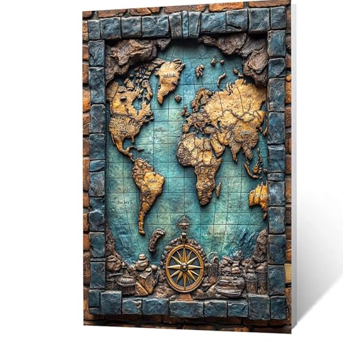 Malen Nach Zahlen Erwachsene 95x70 CM, Malen Nach Zahlen Kinder Weltkarte, DIY Basteln Erwachsene Leinwand Bilder Landschaft, Paint by Numbers for Adults,Deko Wohnzimmer Geschenke für Frauen YH2F-0674 Malen Nach Zahlen Erwachsene 95x70 CM, Malen Nach Zahlen Kinder Weltkarte, DIY Basteln Erwachsene Leinwand Bilder Landschaft, Paint by Numbers for Adults,Deko Wohnzimmer Geschenke für Frauen YH2F-0674 von GUUOYUAL