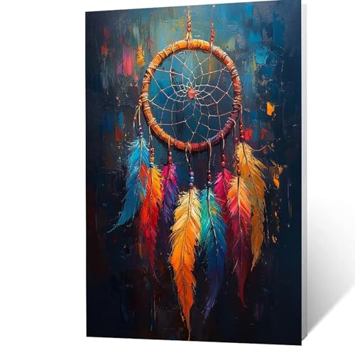 Malen Nach Zahlen Erwachsene 95x70 cm, Malen Nach Zahlen Kinder Verträumtfänger, DIY Basteln Erwachsene Leinwand Bilder Landschaft, Paint by Numbers for Adults, Deko WohnZimmer Geschenke YH2F-2744 von GUUOYUAL