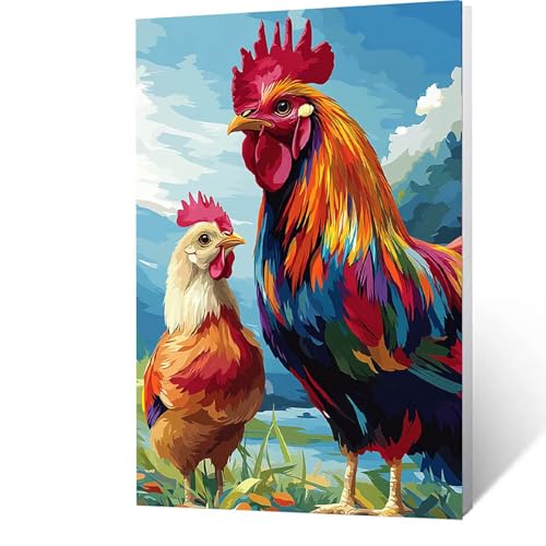 Malen nach Zahlen Erwachsene Huhn Malen nach Zahlen Kinder Hahn, DIY Handgemalt Ölgemälde Mit Drei Arten Pinsel und Acrylfarben Leinwand zum Bemalen, für Deko Wohnzimmer, Geschenke 30x40cm 9-9- 0 Malen nach Zahlen Erwachsene Huhn Malen nach Zahlen Kinder Hahn, DIY Handgemalt Ölgemälde Mit Drei Arten Pinsel und Acrylfarben Leinwand zum Bemalen, für Deko Wohnzimmer, Geschenke 30x40cm 9-9- 0 von GUUOYUAL