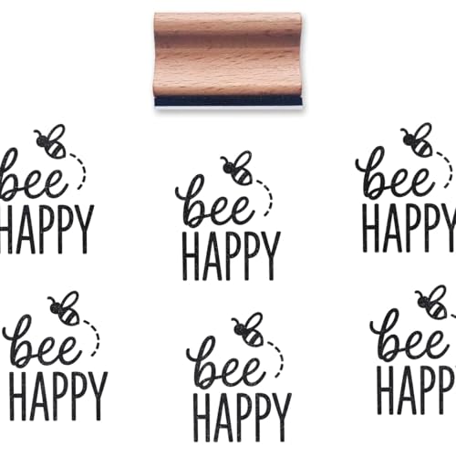 Bee Happy Gummistempel, 1-1/3 Medium Stempel für Scrapbooking, Kartenherstellung, Basteln Bee Happy Gummistempel, 1-1/3 Medium Stempel für Scrapbooking, Kartenherstellung, Basteln von GUVSPTI