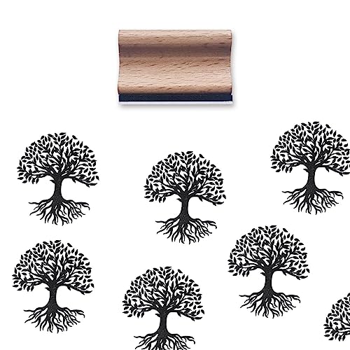 Gummistempel Baum des Lebens, 3,8 cm, mittelgroß, für Scrapbooking, Kartenherstellung, Basteln von GUVSPTI