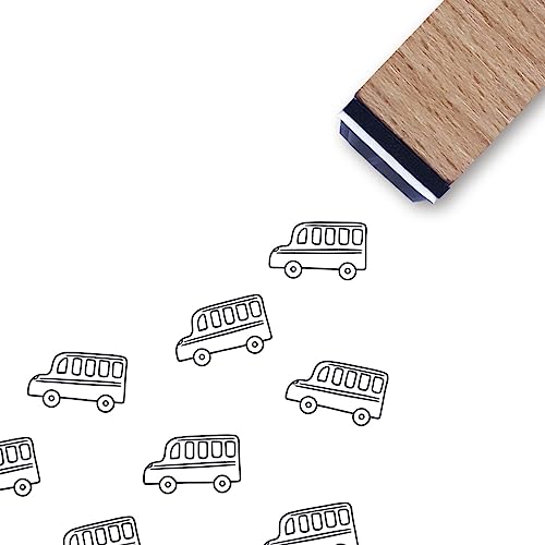 Gummistempel Schulbus, 3/5 Zoll kleiner Mini-Stempel für Scrapbooking, Kartenherstellung, Planer von GUVSPTI