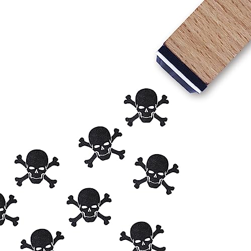 Gummistempel mit Totenkopf und gekreuzten Knochen, 1,9 cm, kleiner Mini-Halloween-Stempel für Scrapbooking, Kartenherstellung, Planer Gummistempel mit Totenkopf und gekreuzten Knochen, 1,9 cm, kleiner Mini-Halloween-Stempel für Scrapbooking, Kartenherstellung, Planer von GUVSPTI