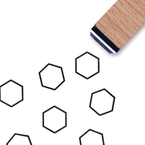 Sechseckiger Gummistempel, 3/5 Zoll kleiner Mini-Stempel für Scrapbooking, Kartenherstellung, Planer Sechseckiger Gummistempel, 3/5 Zoll kleiner Mini-Stempel für Scrapbooking, Kartenherstellung, Planer von GUVSPTI