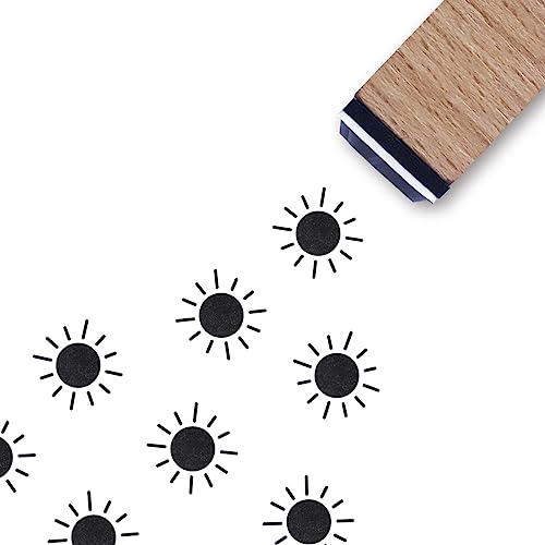 Sun Gummistempel, 3/5 Zoll Sonnenschein, kleiner Mini-Stempel für Scrapbooking, Kartenherstellung, Planer von GUVSPTI