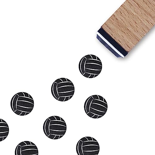 Volleyball-Gummistempel, 1,9 cm kleiner Mini-Sport-Stempel für Scrapbooking, Kartenherstellung, Planer von GUVSPTI