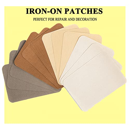 GYGYL 12Pcs 100% Cotton Iron-on Patches, Repair Patches for Clothing, Iron on for Inside Jeans and Clothing Repair (Mixed Color 1) von GUYI