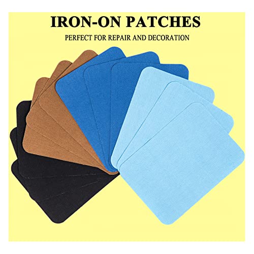 GYGYL 12Pcs 100% Cotton Iron-on Patches, Repair Patches for Clothing, Iron on for Inside Jeans and Clothing Repair (Mixed Color 2) von GUYI