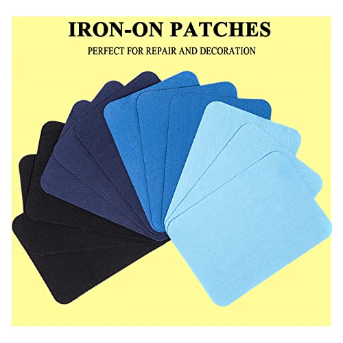 GYGYL 12Pcs 100% Cotton Iron-on Patches, Repair Patches for Clothing, Iron on for Inside Jeans and Clothing Repair (Mixed Color 3) von GUYI