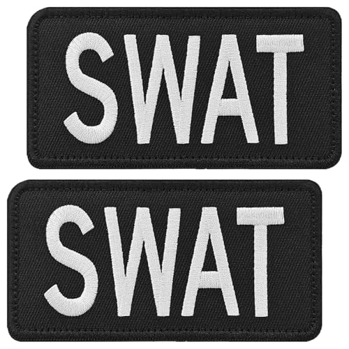 GYGYL 2 Stück SWAT Patch, taktischer Klettverschluss bestickte Applikation Patch für Mützen, Rucksäcke, Kleidung, Westen, Militäruniformen, taktische Ausrüstung usw., 4 x 2 GYGYL 2 Stück SWAT Patch, taktischer Klettverschluss bestickte Applikation Patch für Mützen, Rucksäcke, Kleidung, Westen, Militäruniformen, taktische Ausrüstung usw., 4 x 2 von GUYI