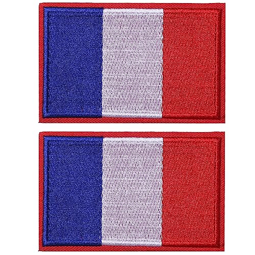 GYGYL 2PCS France Army Flag Patch, France Flag Patch, Tactical Morale Patches Hook and Loop Applique for Military Uniform Tactical Bag Jacket Jeans Hat von GUYI