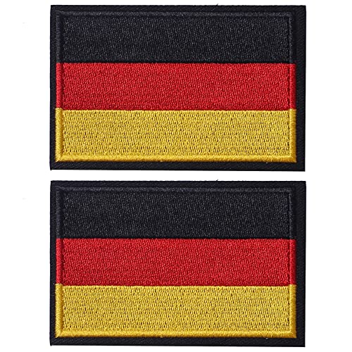 GYGYL 2PCS German Army Flag Patch, Germany Flag Patch, Tactical Morale Patches Hook and Loop Applique for Military Uniform Tactical Bag Jacket Jeans Hat von GUYI