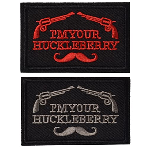 GYGYL 2PCS I'm Your Huckleberry Funny Tactical Military Morale Patch, Hook and Loop Applique for Military Uniform Tactical Bag Jacket Jeans Hat GYGYL 2PCS I'm Your Huckleberry Funny Tactical Military Morale Patch, Hook and Loop Applique for Military Uniform Tactical Bag Jacket Jeans Hat von GUYI