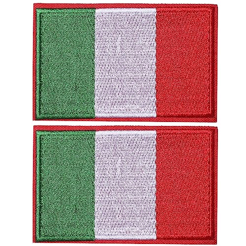 GYGYL 2PCS Italy Army Flag Patch, Italy Flag Patch, Tactical Morale Patches Hook and Loop Applique for Military Uniform Tactical Bag Jacket Jeans Hat von GUYI