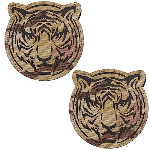GYGYL 2PCS Tiger Reflective IR Tactical Patch, Tactical Patches Morale Applique with Hook and Loop for Military Uniform Tactical Bag Jacket Jeans Hat von GUYI