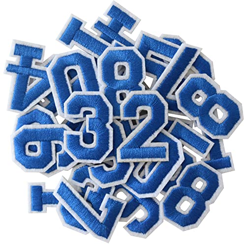 GYGYL 30 Pieces Iron on Numbers Patches, Blue Number Patches, Numbers 0-9 Applique for Clothes, Dress, Hat, Socks, Jeans, DIY Accessories GYGYL 30 Pieces Iron on Numbers Patches, Blue Number Patches, Numbers 0-9 Applique for Clothes, Dress, Hat, Socks, Jeans, DIY Accessories von GUYI