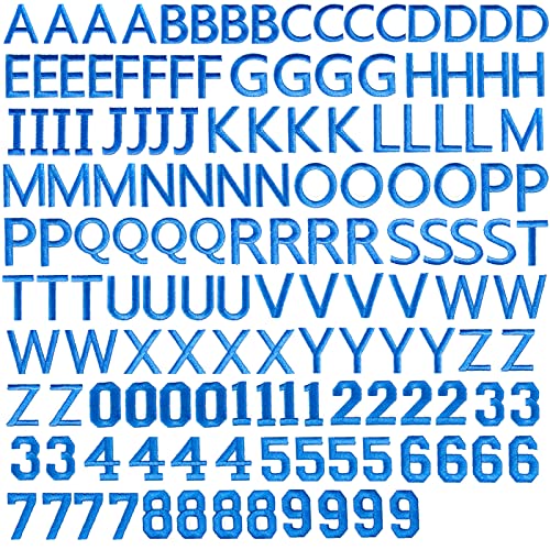 GYGYL Aufnäher zum Aufbügeln, Buchstaben und Zahlen, blau, Alphabet, bestickt, A-Z, Zahlen 0–9, Applikation für Kleidung, Kleid, Hut, Socken, Jeans, DIY-Zubehör, 144 Stück GYGYL Aufnäher zum Aufbügeln, Buchstaben und Zahlen, blau, Alphabet, bestickt, A-Z, Zahlen 0–9, Applikation für Kleidung, Kleid, Hut, Socken, Jeans, DIY-Zubehör, 144 Stück von GUYI