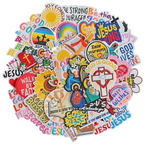 GYGYL christliche Aufbügler zum Aufbügeln, positive Motivationszitate, bestickt, zum Aufnähen oder Aufbügeln, Applikationen für Kleidung, Hüte, Rucksäcke, Jacken, Taschen, 45 Stück GYGYL christliche Aufbügler zum Aufbügeln, positive Motivationszitate, bestickt, zum Aufnähen oder Aufbügeln, Applikationen für Kleidung, Hüte, Rucksäcke, Jacken, Taschen, 45 Stück von GUYI