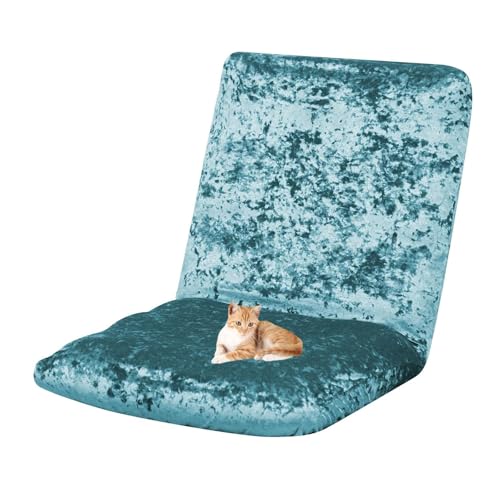 Stretch-Sitzbezug, faltbar, für Spielstuhl, Spielstuhlbezug, Pannesamt, Couchbezug, Katzen-Bezug, kratzfest, Blau, 1 Stück von GUYIRT