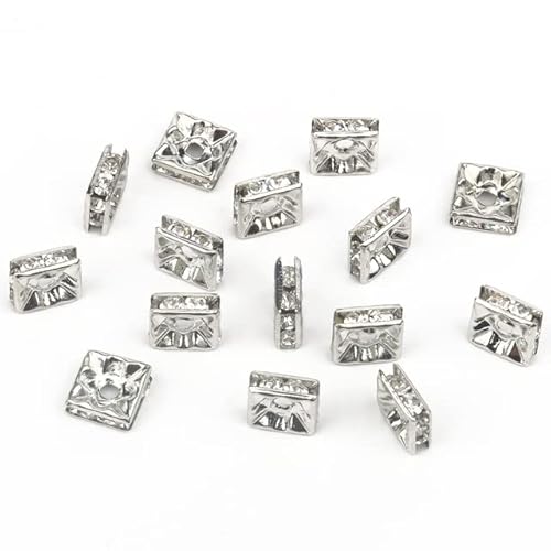50 Stück/Los 4 6 8 10 mm Strass-Kristall, rund, lose Distanzperlen für Schmuck, DIY, Herstellung, Armband, Halskette, Zubehör, quadratisch, Rhodium, 4 mm, 50 Stück 50 Stück/Los 4 6 8 10 mm Strass-Kristall, rund, lose Distanzperlen für Schmuck, DIY, Herstellung, Armband, Halskette, Zubehör, quadratisch, Rhodium, 4 mm, 50 Stück von GUYOS