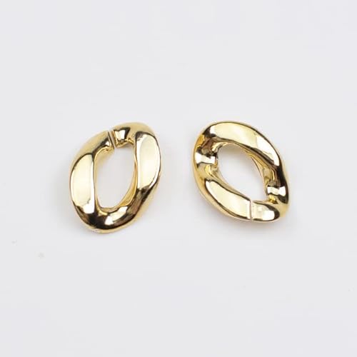 50 Stück 14 x 19 mm ABS-Acryl-klobiges Halsband für Damen, offene Biegering-Verbindungsgliederkette für DIY-Schmuckherstellungszubehör-KC Gold, 50 Stück 50 Stück 14 x 19 mm ABS-Acryl-klobiges Halsband für Damen, offene Biegering-Verbindungsgliederkette für DIY-Schmuckherstellungszubehör-KC Gold, 50 Stück von GUYOS