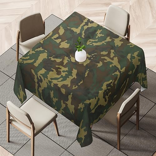 GUYOS Militärische Vintage-Tischdecke mit Camouflage-Muster für Festivals, 90 x 90 cm, öldicht, auslaufsicher und knitterfrei, maschinenwaschbar, Polyester-Tischdecke GUYOS Militärische Vintage-Tischdecke mit Camouflage-Muster für Festivals, 90 x 90 cm, öldicht, auslaufsicher und knitterfrei, maschinenwaschbar, Polyester-Tischdecke von GUYOS
