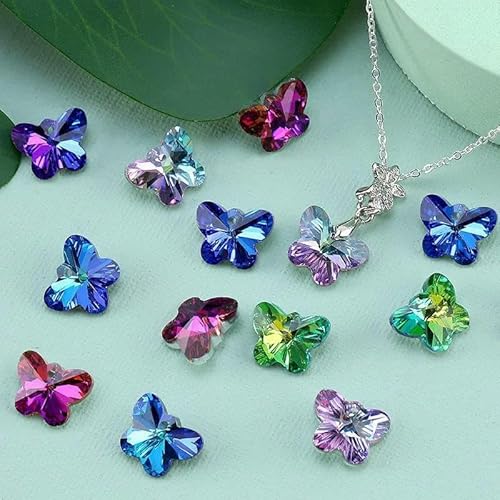 10 Stück 14,0 mm neue Schmetterlingsanhänger-Perlen, Glas-Schmetterlingsanhänger, Edelsteine, Kristall für Mode, Damen, DIY-Schmuckherstellung, Ohrringe, Halsketten, Mix 10 Stück 14,0 mm neue Schmetterlingsanhänger-Perlen, Glas-Schmetterlingsanhänger, Edelsteine, Kristall für Mode, Damen, DIY-Schmuckherstellung, Ohrringe, Halsketten, Mix von GVEKJ