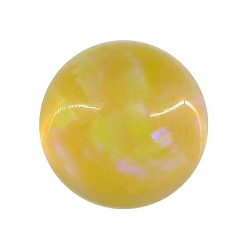 10 Stück Opal-Loseperlen, Steine, flache Basis, Cabochon, Schmuck, gemischte synthetische Edelsteine, runde, mehrfarbige Opale, 16C, 7 mm, 10 Stück von GVEKJ