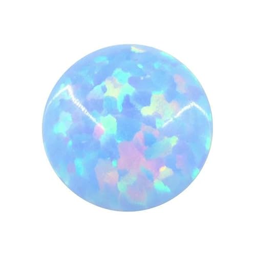 10 Stück Opal-Loseperlen, Steine, flache Basis, Cabochon, Schmuck, gemischte synthetische Edelsteine, runde, mehrfarbige Opale, 6B, 4,0 mm, 10 Stück von GVEKJ