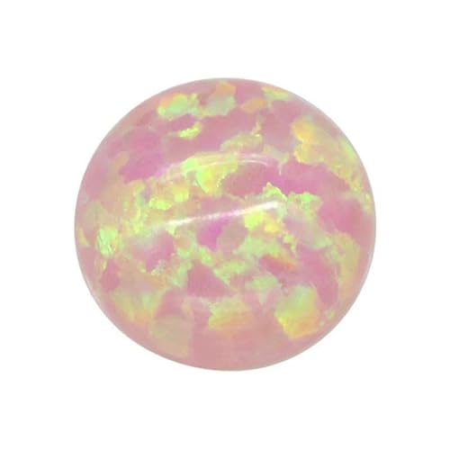 10 Stück Opal lose Perlen Steine flache Basis Cabochon Schmuck gemischte synthetische Edelsteine Stein rund mehrfarbige Opale-OP08-6mm 10 Stück von GVEKJ