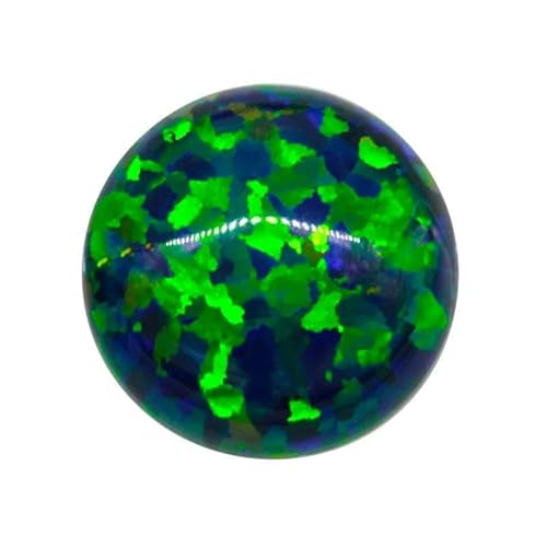 10 Stück Opal lose Perlen Steine flache Basis Cabochon Schmuck gemischte synthetische Edelsteine Stein rund mehrfarbige Opale-OP19-6mm 10 Stück von GVEKJ