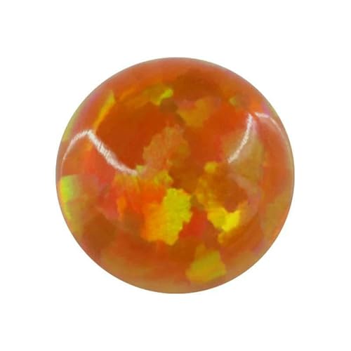 10 Stück Opal lose Perlen Steine flache Basis Cabochon Schmuck gemischte synthetische Edelsteine Stein rund mehrfarbige Opale-OP30-7mm 10 Stück von GVEKJ