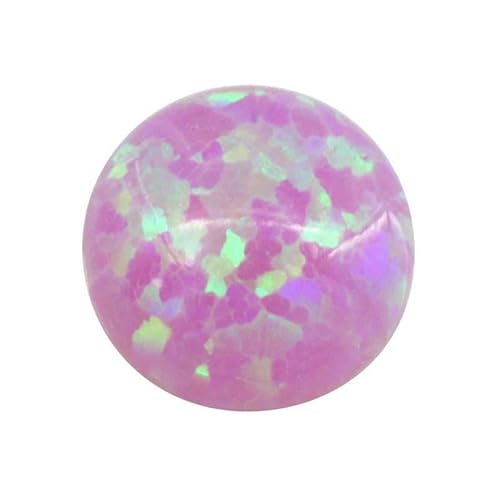 10 Stück Opal lose Perlen Steine flache Basis Cabochon Schmuck gemischte synthetische Edelsteine Stein runde mehrfarbige Opale-OP10-7mm 10 Stück von GVEKJ