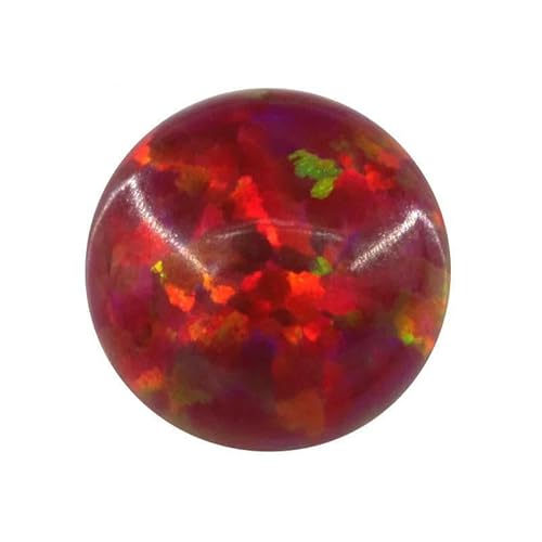 10 Stück Opal lose Perlen Steine flache Basis Cabochon Schmuck gemischte synthetische Edelsteine Stein runde mehrfarbige Opale-OP45-7mm 10 Stück von GVEKJ