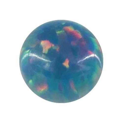 10 Stück Opal lose Perlen Steine flache Basis Cabochon Schmuck gemischte synthetische erstellte Edelsteine Stein rund mehrfarbige Opale-OP01-7mm 10 Stück von GVEKJ