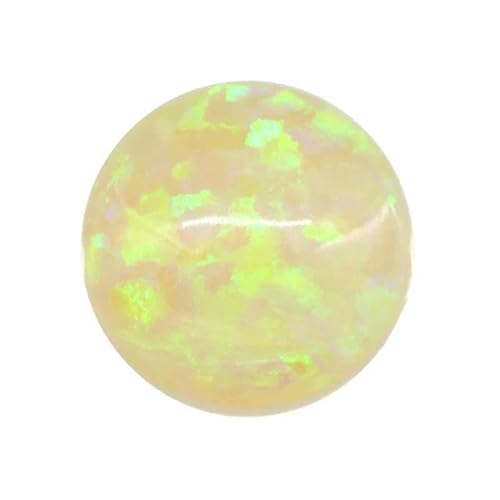 10 Stück Opal lose Perlen Steine flache Basis Cabochon Schmuck gemischte synthetische erstellte Edelsteine Stein runde mehrfarbige Opale-OP04-6mm 10 Stück von GVEKJ
