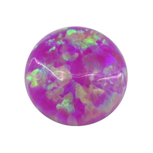 10 Stück Opal lose Perlen Steine flache Basis Cabochon Schmuck gemischte synthetische erstellte Edelsteine Stein runde mehrfarbige Opale-OP09-9,0 mm 10 Stück von GVEKJ