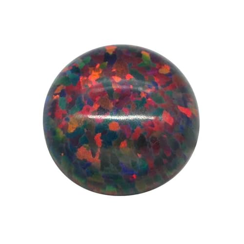 10 Stück Opal lose Perlen Steine flache Basis Cabochon Schmuck gemischte synthetische erstellte Edelsteine Stein runde mehrfarbige Opale-OP32-3,0 mm 10 Stück von GVEKJ