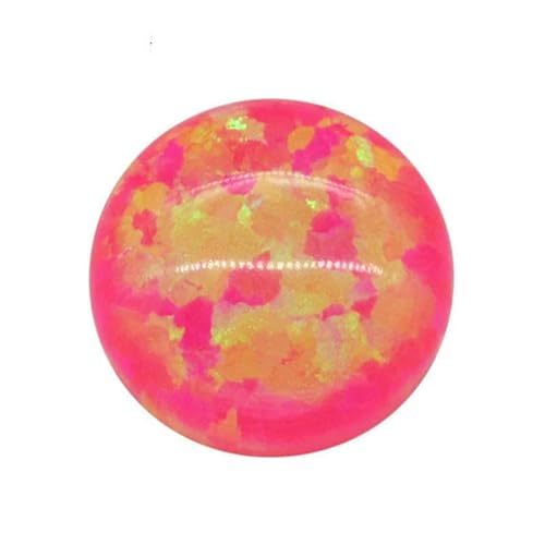 10 Stück Opal lose Perlen Steine flache Basis Cabochon Schmuck gemischte synthetische erstellte Edelsteine Stein runde mehrfarbige Opale-OP43-4,0 mm 10 Stück von GVEKJ