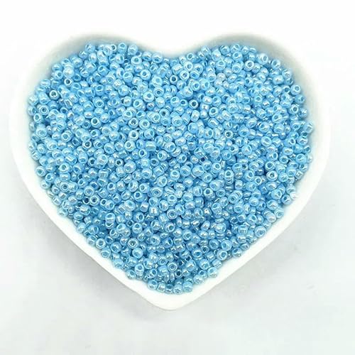 1000 Stück (15 g) 2 mm Effekt des Creme-Charms, tschechische Glasperlen, DIY-Armband, Halskette, Perlen für die Schmuckherstellung, Zubehör-05 von GVEKJ