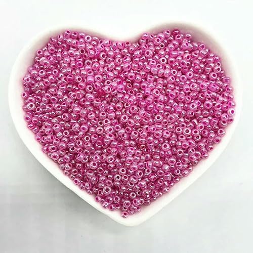 1000 Stück (15 g) 2 mm Effekt des Creme-Charms, tschechische Glasperlen, DIY-Armband, Halskette, Perlen für die Schmuckherstellung, Zubehör-08 von GVEKJ