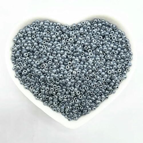 1000 Stück (15 g) 2 mm Effekt des Creme-Charms, tschechische Glasperlen, DIY-Armband, Halskette, Perlen für die Schmuckherstellung, Zubehör-09 von GVEKJ