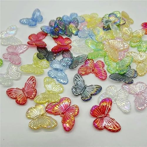 15 Stück 30 mm Acryl Mini Schmetterling Charms Perlen für Schmuckherstellung DIY Halskette Anhänger Schmuck Zubehör-Mix Farben 15 Stück 30 mm Acryl Mini Schmetterling Charms Perlen für Schmuckherstellung DIY Halskette Anhänger Schmuck Zubehör-Mix Farben von GVEKJ