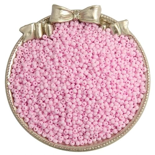 2/3/4,0 mm matte Makronenfarbene Glasperlen, gleichmäßige runde Abstandsperlen für DIY-Bastelarmbänder, Ohrringe, handgefertigte Schmuckherstellung, 17–2 mm, 1300 Stück von GVEKJ