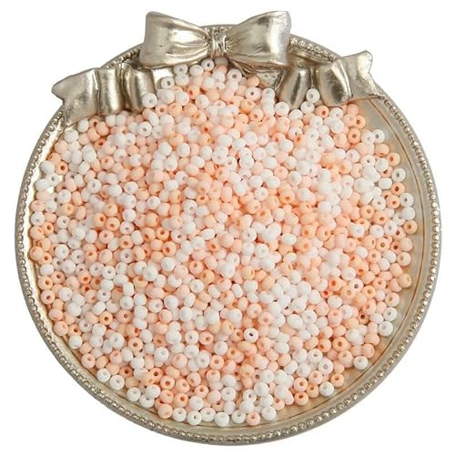 2/3/4,0 mm matte Makronenfarbene Glasperlen, gleichmäßige runde Abstandsperlen für DIY-Bastelarmbänder, Ohrringe, handgefertigte Schmuckherstellung, 22–2 mm, 1300 Stück von GVEKJ