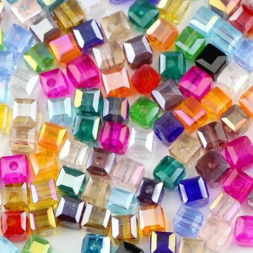 2 3 4 6 8 mm quadratische österreichische Kristallperlen, quadratische Glasperlen, lose Abstandshalter für Schmuck, Armbänder, Halsketten, DIY, gemischte Farben, 7 mm, 30 Stück, 1 Packung 2 3 4 6 8 mm quadratische österreichische Kristallperlen, quadratische Glasperlen, lose Abstandshalter für Schmuck, Armbänder, Halsketten, DIY, gemischte Farben, 7 mm, 30 Stück, 1 Packung von GVEKJ
