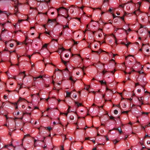 2 mm, 3,0 mm, 4,0 mm, einfarbig, tschechische Glasperlen, österreichischer Kristall, runde Perlen für Kinder, Schmuck, DIY-Zubehör, einfarbig, rotbraun, 2 mm, 800 Stück von GVEKJ