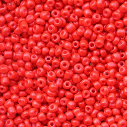2 mm, 3,0 mm, 4,0 mm, einfarbig, tschechische Glasperlen, österreichischer Kristall, runde Perlen für Kinder, Schmuck, DIY-Zubehörherstellung, einfarbig rot, 4,0 mm, 100 Stück von GVEKJ