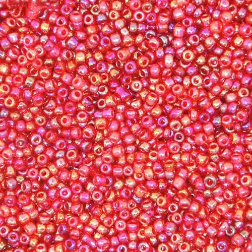 2 mm, 3,0 mm, 4,0 mm, weiß, mehrfarbig, tschechische Glasperlen, österreichischer Kristall, runde Perlen für Kinder, Schmuck, DIY-Zubehör, rot ab, 3,0 mm, 300 Stück von GVEKJ
